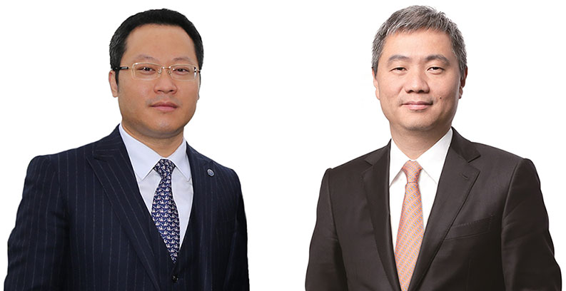 <p>Wu Min,<span> Presidente da Comissão Executiva</span> e Lin Yong, <span>Presidente do Conselho de Administração</span></p>